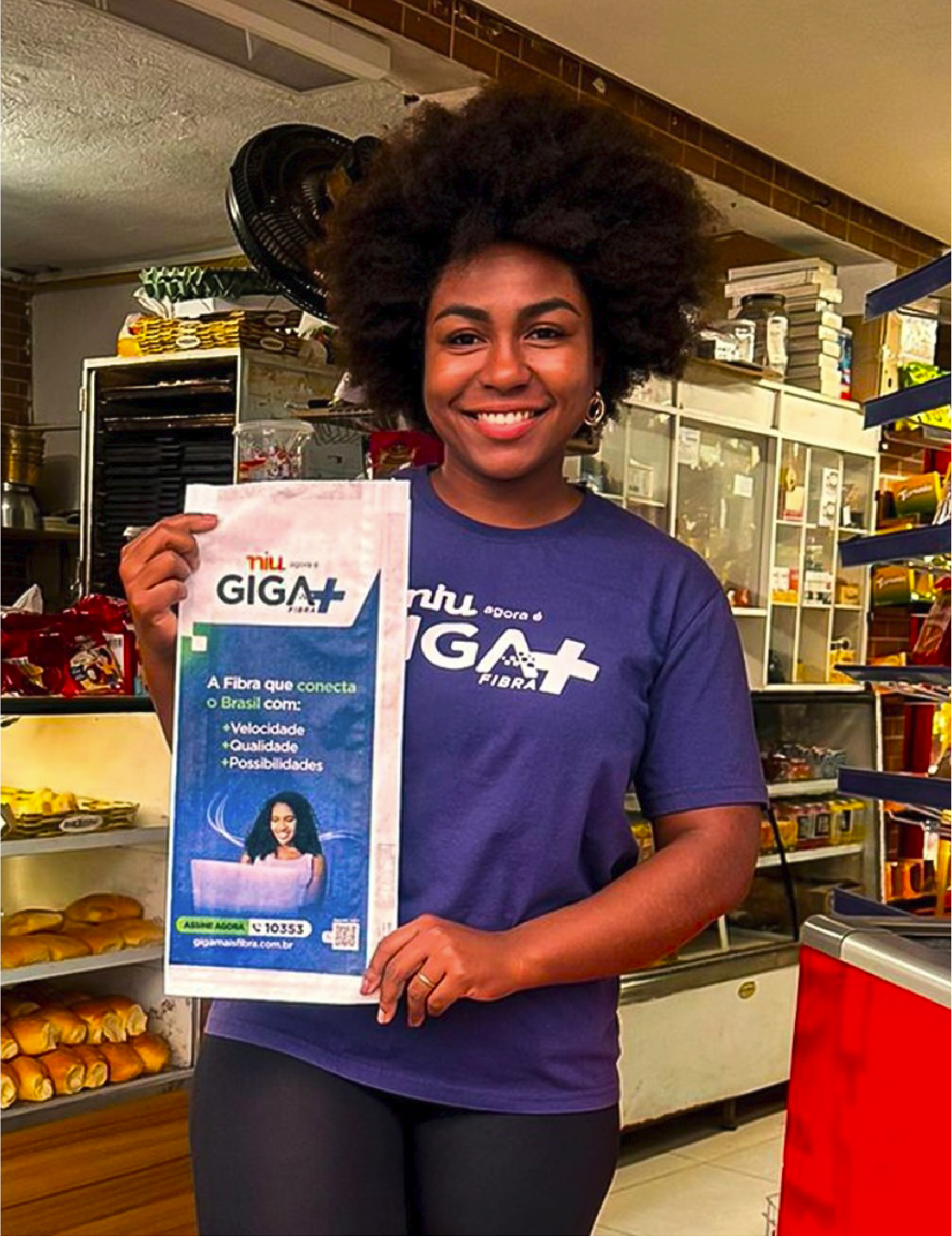 Ação Panfletagem Giga + Fibra